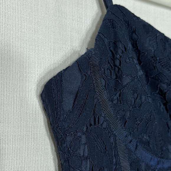 Lulus Found Your Love Navy Blue Lace Trumpet Midi Dress Small - Picture 5 of 10